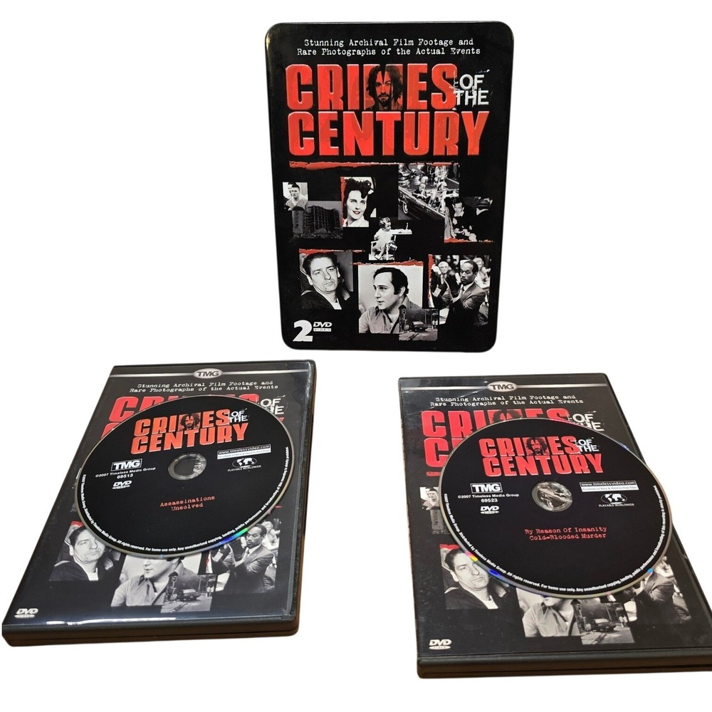 Crimes of the Century 2 DVD Tin Box Set Like New Timeless Media Group